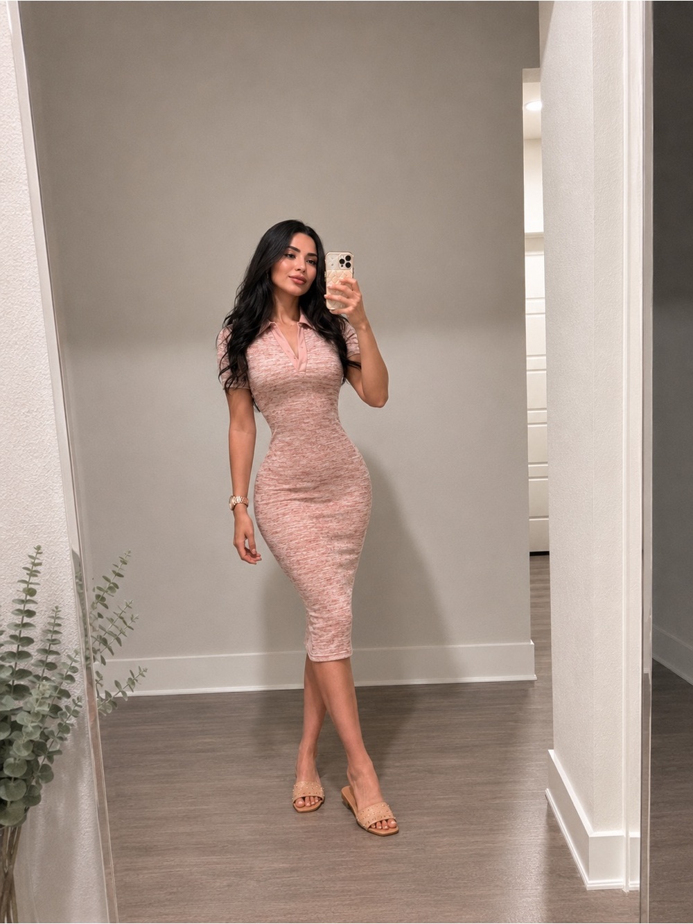 Pink polo dress